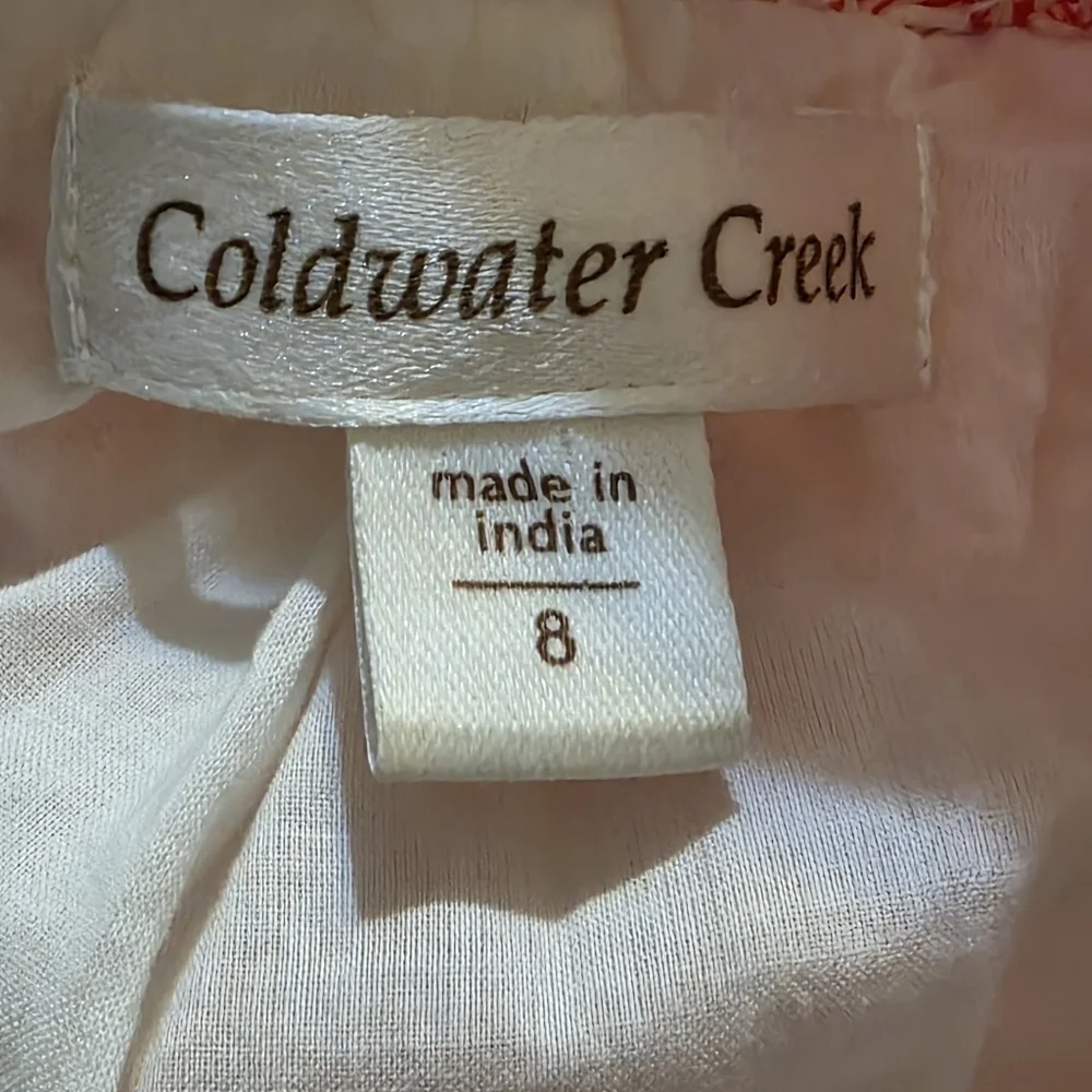 Coldwater Creek Red and Cream Textured Blazer